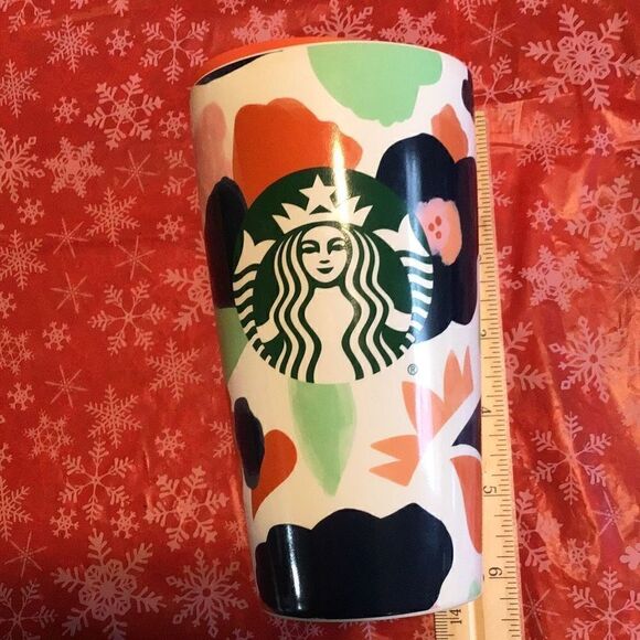 Starbucks, ceramic tropical mug with closing lid - Picture 1 of 4